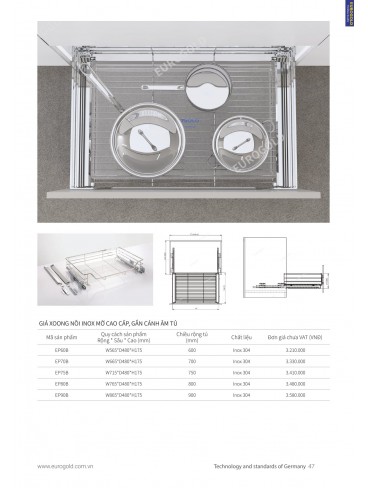 CATALOGUE PHỤ KIỆN BẾP EUROGOLD 2024