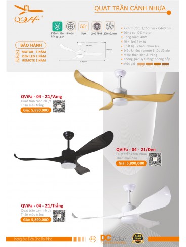 CATALOGUE QUẠT TRẦN PTH VIFA 2024-2025