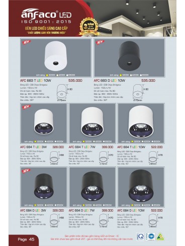 CATALOGUE ĐÈN ANFACO THÁNG 05.2025