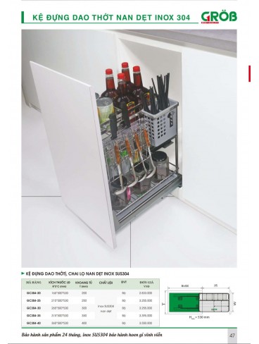 CATALOGUE BẾP & PHỤ KIỆN TỦ BẾP CROB 