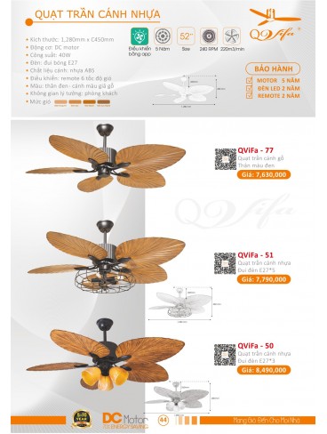 CATALOGUE QUẠT TRẦN PTH VIFA 2024-2025