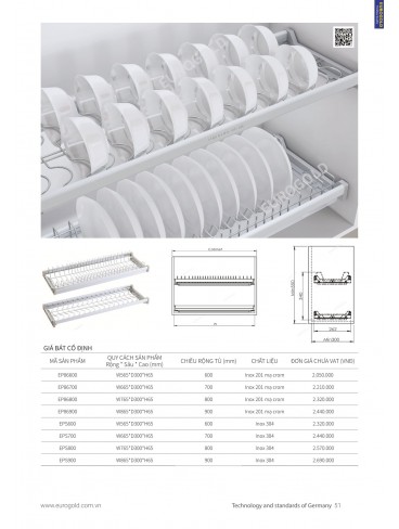 CATALOGUE PHỤ KIỆN BẾP EUROGOLD 2024