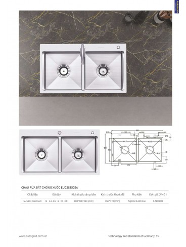 CATALOGUE THIẾT BỊ BẾP EUROGOLD 2024