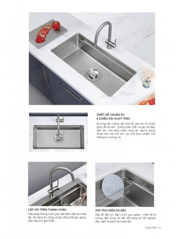 Catalo Chậu + vòi rửa chén KLUGER