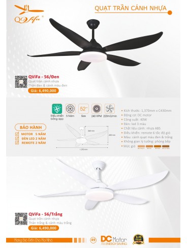 CATALOGUE QUẠT TRẦN PTH VIFA 2024-2025