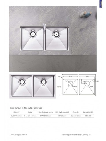 CATALOGUE THIẾT BỊ BẾP EUROGOLD 2024