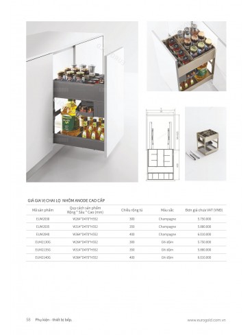 CATALOGUE PHỤ KIỆN BẾP EUROGOLD 2024