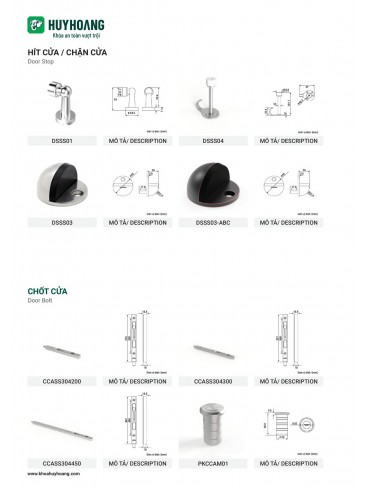 CATALOGUE KHÓA HUY HOÀNG 2023