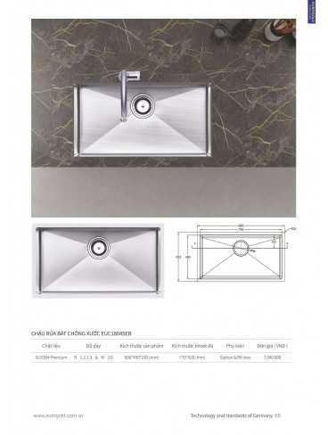 CATALOGUE THIẾT BỊ BẾP EUROGOLD 2024