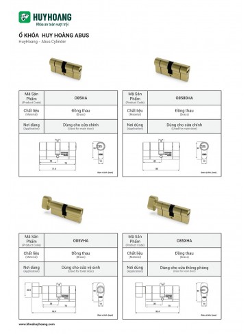 CATALOGUE KHÓA HUY HOÀNG 2023