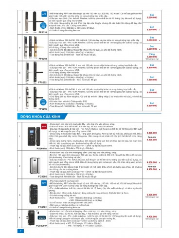 CATALOGUE KHÓA PHGLock 2022