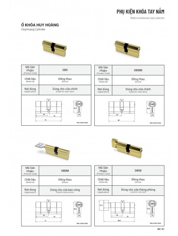 CATALOGUE KHÓA HUY HOÀNG 2023