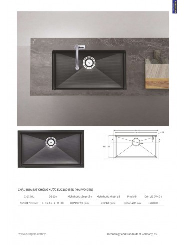CATALOGUE THIẾT BỊ BẾP EUROGOLD 2024
