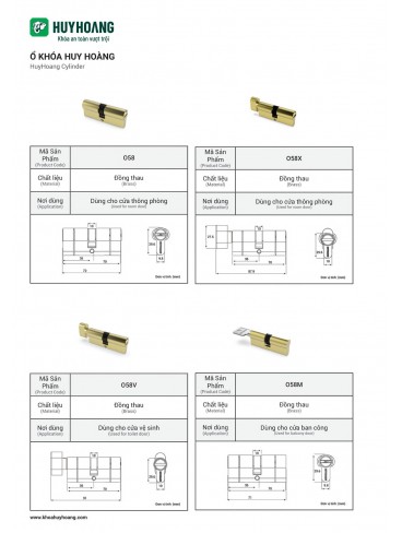 CATALOGUE KHÓA HUY HOÀNG 2023