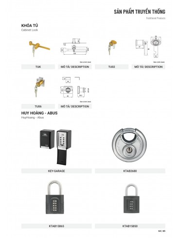 CATALOGUE KHÓA HUY HOÀNG 2023