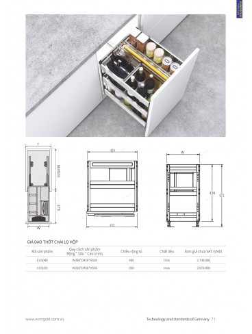 CATALOGUE PHỤ KIỆN BẾP EUROGOLD 2024