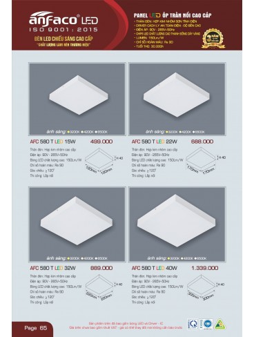 CATALOGUE ĐÈN ANFACO THÁNG 05.2025