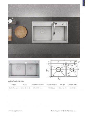 CATALOGUE THIẾT BỊ BẾP EUROGOLD 2024