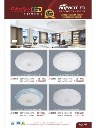 CATALOGUE ĐÈN ANFACO THÁNG 05.2025