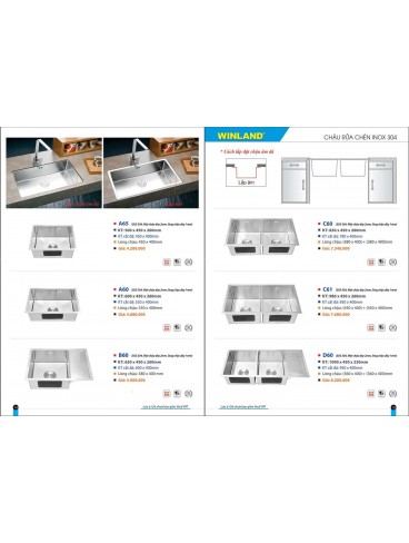 CATALOGUE CHẬU CHÉN - SEN VÒI WINLAND 2023 - 2024