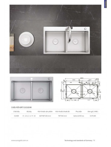CATALOGUE THIẾT BỊ BẾP EUROGOLD 2024