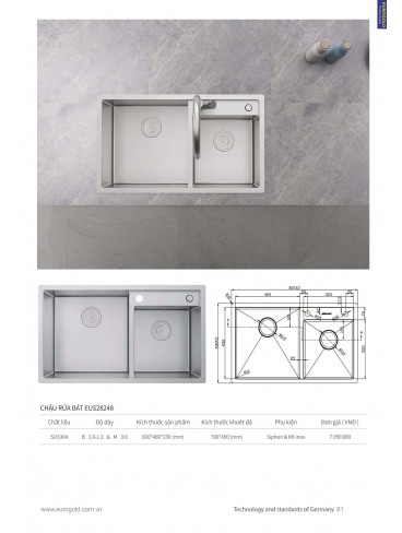 CATALOGUE THIẾT BỊ BẾP EUROGOLD 2024