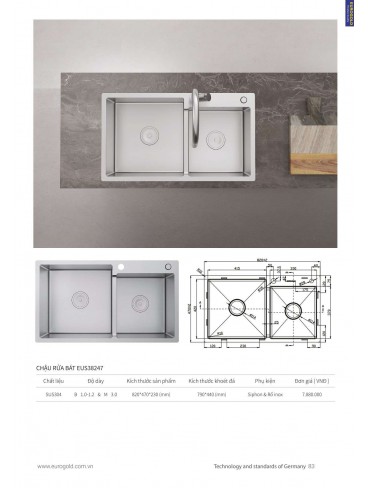 CATALOGUE THIẾT BỊ BẾP EUROGOLD 2024