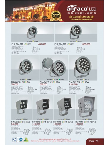 CATALOGUE ĐÈN ANFACO THÁNG 05.2025