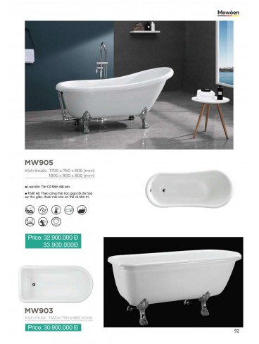 CATALOGUE BỒN TẮM MOWOEN 2023