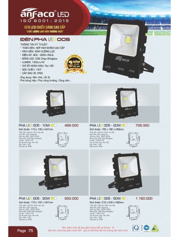 CATALOGUE ĐÈN ANFACO THÁNG 05.2025