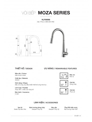 CATALOGUE BỒN & VÒI CHÉN KLUGER