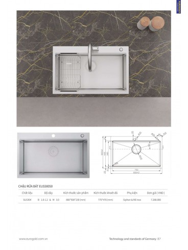 CATALOGUE THIẾT BỊ BẾP EUROGOLD 2024