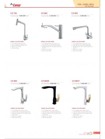 CATALOGUE THIẾT BỊ BẾP CANZY 2024