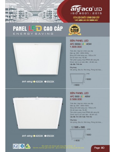 CATALOGUE ĐÈN ANFACO THÁNG 05.2025