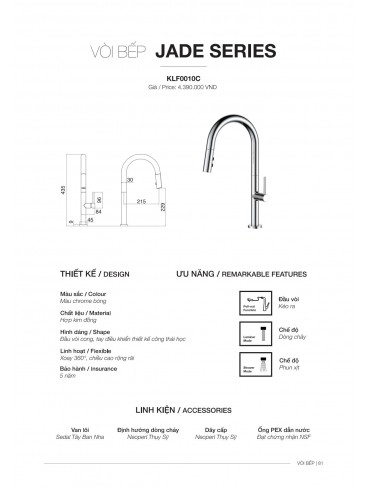 CATALOGUE BỒN & VÒI CHÉN KLUGER