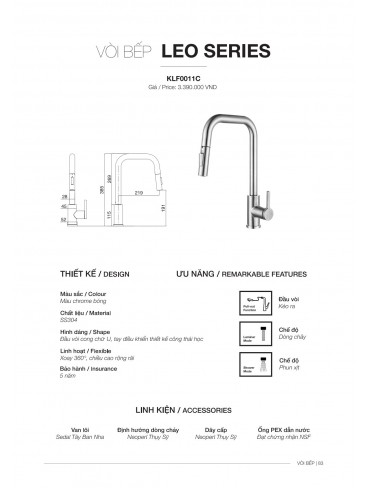 CATALOGUE BỒN & VÒI CHÉN KLUGER