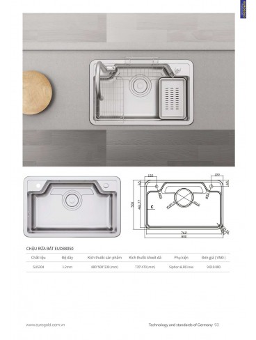 CATALOGUE THIẾT BỊ BẾP EUROGOLD 2024