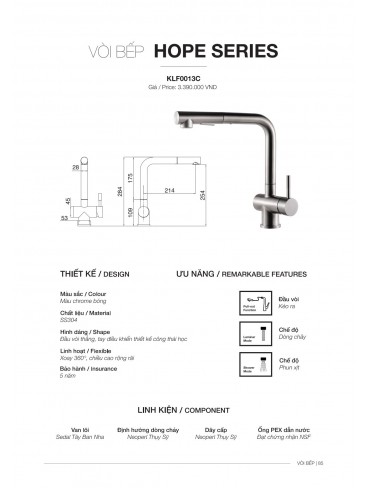 CATALOGUE BỒN & VÒI CHÉN KLUGER