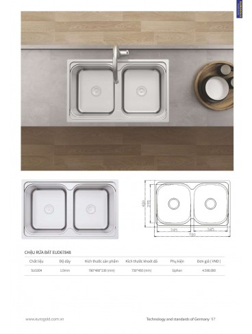 CATALOGUE THIẾT BỊ BẾP EUROGOLD 2024