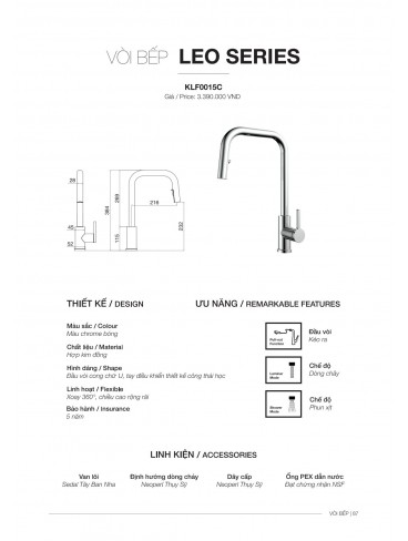 CATALOGUE BỒN & VÒI CHÉN KLUGER