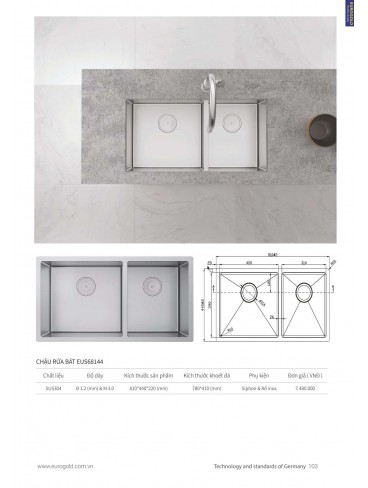 CATALOGUE THIẾT BỊ BẾP EUROGOLD 2024