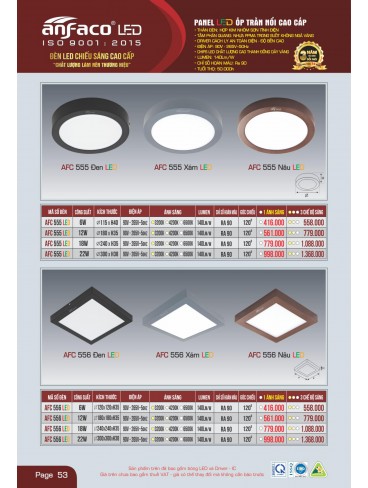 CATALOGUE ĐÈN ANFACO THÁNG 10.2024