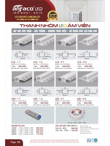 CATALOGUE ĐÈN ANFACO THÁNG 10.2024