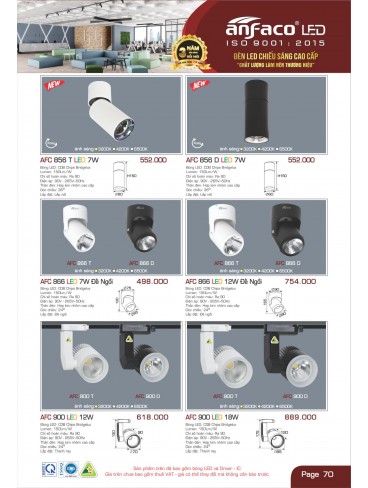 CATALOGUE ĐÈN ANFACO THÁNG 10.2024