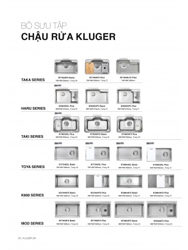 CHẬU RỬA CHÉN KLUGER 2026