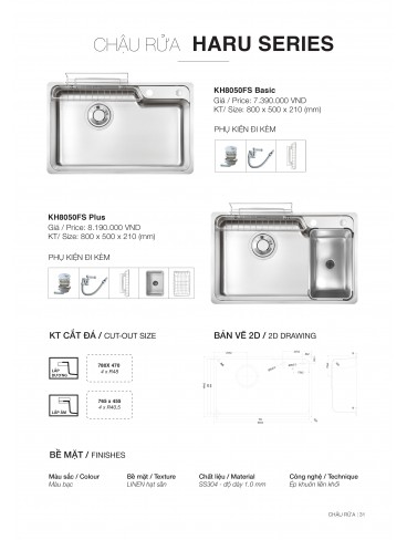 CHẬU RỬA CHÉN KLUGER 2026
