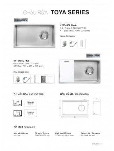 CHẬU RỬA CHÉN KLUGER 2026