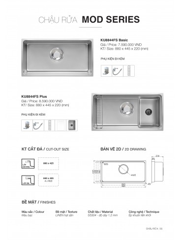 CHẬU RỬA CHÉN KLUGER 2026