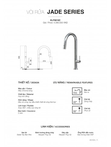 CHẬU RỬA CHÉN KLUGER 2026