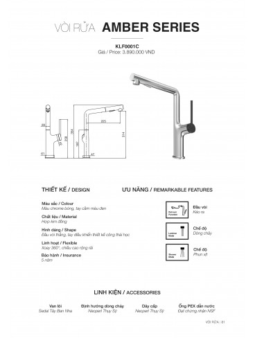 CHẬU RỬA CHÉN KLUGER 2026